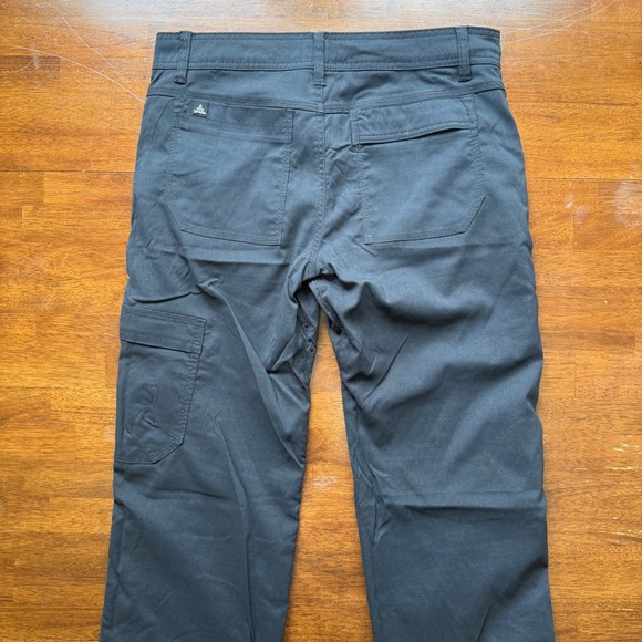 Prana Stretch Zion Hiking Pants Mens 30x34 Black Nylon Cargo Outdoor - Picture 9 of 13